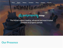 Tablet Screenshot of justpropertygroup.com